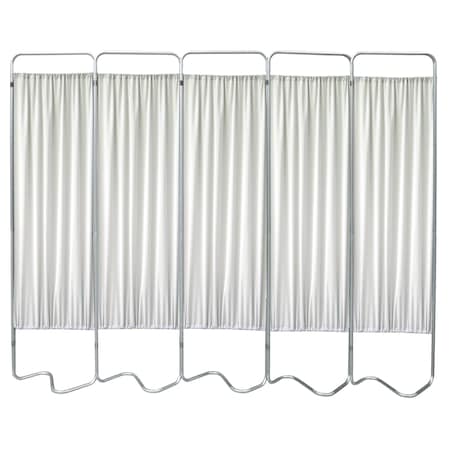 OMNIMED 5 Section Beamatic Privacy Screen with Fabric Panels, Frost 153055-45